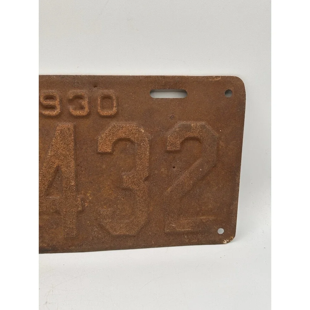Vintage 1930 NJ License Plate‎ Automobile License Plate # C25432